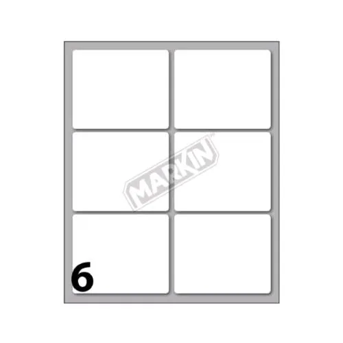 Markin Etichette Adesive 56X46 mm Bianco Conf 60 Pz.