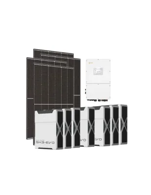 Kit fotovoltaico trifase 30030W inverter 30kW Solis batteria al litio 36.54kWh Weco EVO 5k3