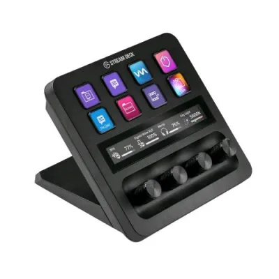 elgato Stream Deck + Mixer Audio Produzione Live e Controller da Studio per Content Creator Streaming Gaming con Striscia Tattile Personalizzabile Manopole e Tasti LCD Compatibile con Mac e PC Black