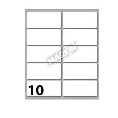 Markin Etichette Adesive 58 x 27 mm Bianco Conf 100 Pz.