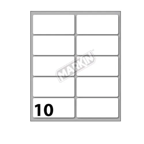 Markin Etichette Adesive 58 x 27 mm Bianco Conf 100 Pz.