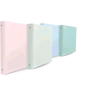 Pigna Monocromo Pastel Cartella Ad Anelli 30 mm in Cartone 270 x 320 A4 Col. Assortiti Conf 5 Pz.