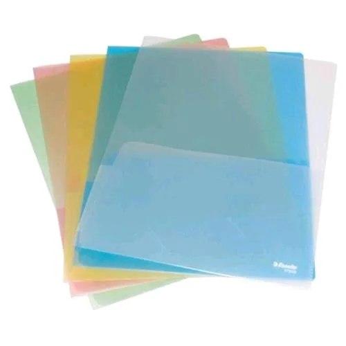 Esselte 17325 Busta a L Doppia in PP Antiriflesso CM 21X29.7 A4 Colori Assortiti Conf 5 Pz.