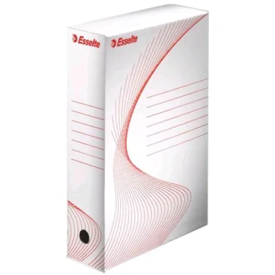 Esselte Archivio Boxy 80 Scatola in Cartone Riciclabile A4 mm 80X352X250 Col. Bianco Conf. 10 Pz.