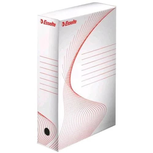 Esselte Archivio Boxy 80 Scatola in Cartone Riciclabile A4 mm 80X352X250 Col. Bianco Conf. 10 Pz.