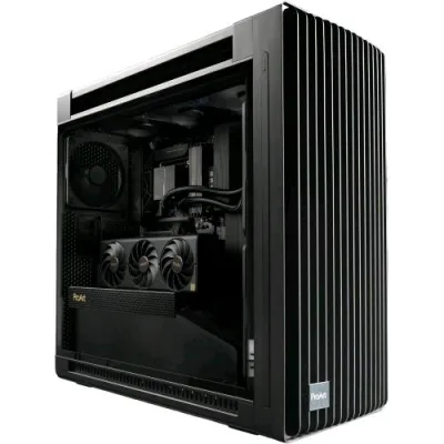 ASUS Proart PA602 TG ARGB Case Gaming e-ATX Chassis in Vetro Temperato Supporto Radiatore 420mm Ventola da 140mm 2 Ventole da 200mm Preinstallate Indicatore di Polvere Irnero