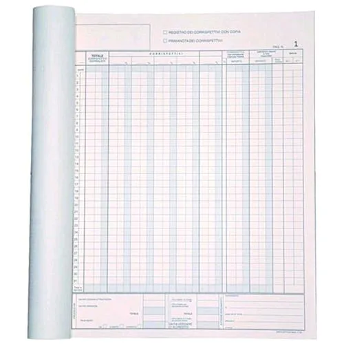 Data Ufficio Iva Registro dei Corrispettivi Autocopiante 2 Fogli 215X297MM A4 24 Fogli Conf 5 Pz.