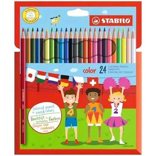 Stabilo Color Fluo Pastelli 2.5 mm Colori Assortiti Conf. 24 Pz.