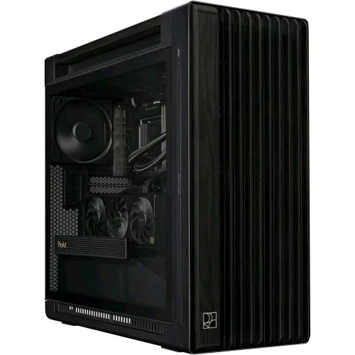 ASUS Proart PA602 Wood TG PWM Black Case Gaming e-ATX in Vetro Temperato Supporto per Dissipatore da 420mm Ventole da 140mm e 200mm Rilevatore di Polvere IR Presa D’aria Laterale Nero
