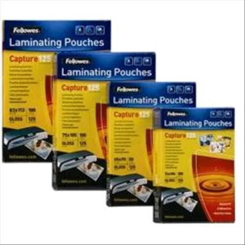 Fellowes CAPTURE125 Pouch 54X86 mm 125 MY Col. Trasparente Conf 100 Pz.