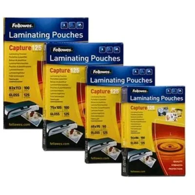 Fellowes CAPTURE125 Pouch 60X90 mm 125 MY Col. Trasparente Conf 100 Pz.
