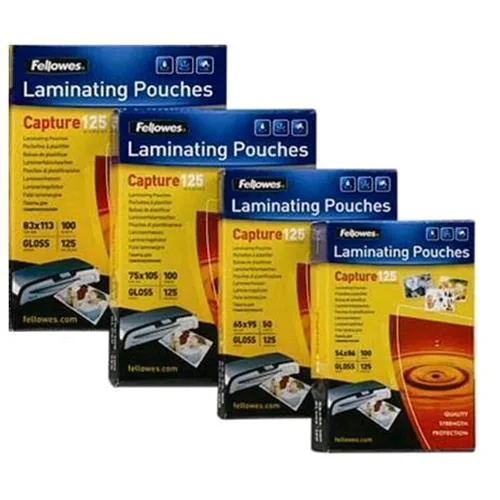 Fellowes CAPTURE125 Pouch 60X90 mm 125 MY Col. Trasparente Conf 100 Pz.