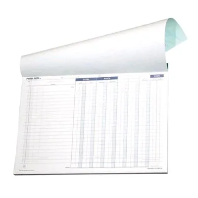 Data Ufficio Primanota Cassa Banca Autocopiante 2 Fogli 297X210 A4 100 Fogli Conf 10 Pz.