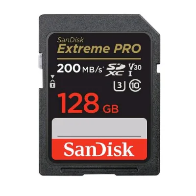 SanDisk Extreme Pro Scheda SDXC 128GB Video Classe V30 Uhs-I U3 CLASS10 Black