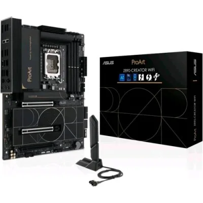 ASUS Proart Z890-Creator Wi-Fi 7 Scheda Madre Intel ATX, 16+2+1+2 Fasi di Alimentazione, Slot DDR5, Pcie 5.0 per GPU di Nuova Generazione, 5 Slot M.2, Due Porte Thunderbolt 5 Type-C, Wi-Fi 7, Nera