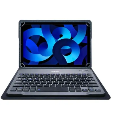 Celly Universal Folio Custodia Universale per Tablet da 9" a 11" Tastiera Wireless Inclusa Nero