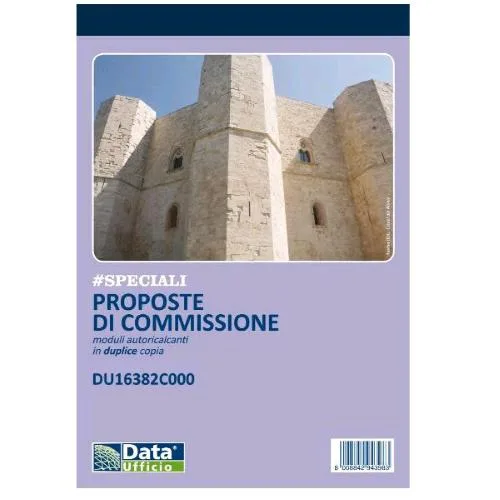 Data Ufficio Proposte di Commissione Autocopiante 2 Copie 148X215 mm 50+50 Fogli Conf 10 Pz.