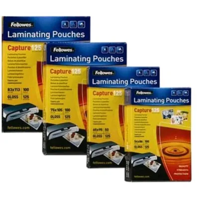 Fellowes CAPTURE125 Pouch 83X113 mm 125 MY Col. Trasparente Conf 100 Pz.