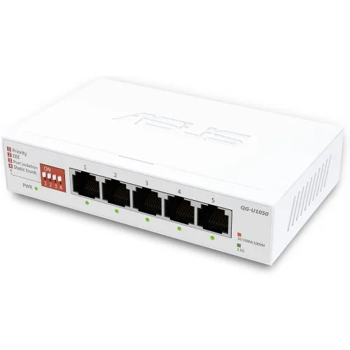 ASUS QG-U1050 Switch Non Gestito 5 Porte 2.5G (100/1000/2500) Desktop Bianco