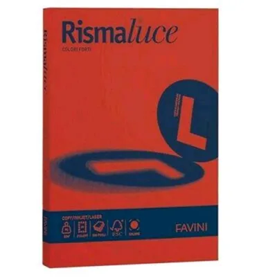 Cartotecnica Favini Risma Luce Carta A4 100 Fogli 90 g Col. Rosso Scarlatto 61