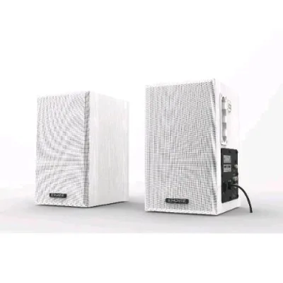 Empire ECO100 Plus Casse Amplificate 2.0 100W Woofer da 4" Bass Reflex + Tweeter 1" 2 x RCA con Tecnologia Risparmio Energetico White