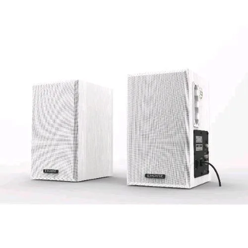 Empire ECO100 Plus Casse Amplificate 2.0 100W Woofer da 4" Bass Reflex + Tweeter 1" 2 x RCA con Tecnologia Risparmio Energetico White