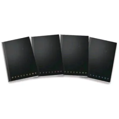 Pigna Monocromo Quaderno A4 220X280 mm 80 g Cucitura Filo Refe 80 Fogli a Righe 1R Nero Conf 5 Pz.