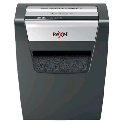 Rexel Momentum X410 Distruggidocumenti a Frammento Cestino 23l Capacita' 10 Fogli Col. Grigio
