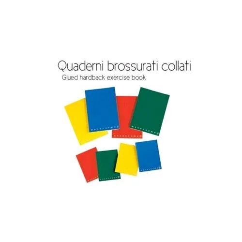 Pigna Monocromo Quaderno A4 80 g Cartonato Cucitura Filo Refe Quadretti 4M 60 Fogli Conf 5 Pz.