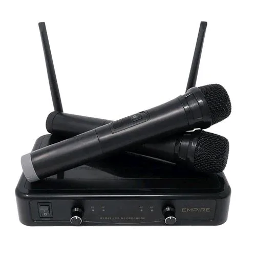 Empire EMSP.W601INA Sistema 2 Radiomicrofoni Uhf e Ricevitore Wireless Nero