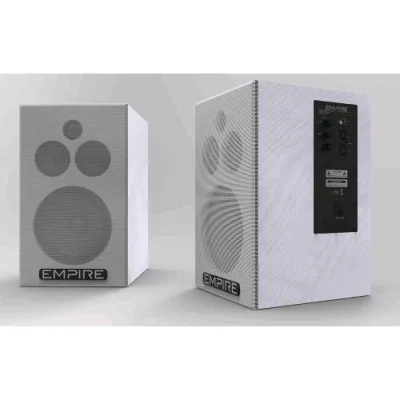 Empire HS.290 Sistema Audio 2 Vie 145+145 Watt RMS Continui Woofer 8" Bass Reflex Ingresso XLR Stereo-RCA Bianco