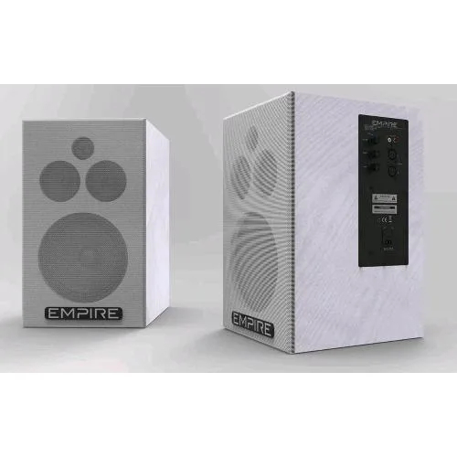 Empire HS.290 Sistema Audio 2 Vie 145+145 Watt RMS Continui Woofer 8" Bass Reflex Ingresso XLR Stereo-RCA Bianco