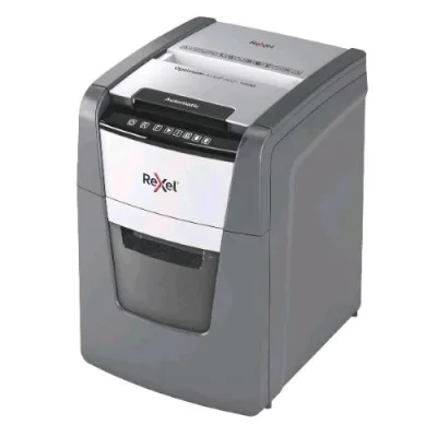 Rexel Optimum Autofeed+ 100M Distruggidocumenti a Microparticelle Cestino 34 l Capacita' 100 Fogli Grigio
