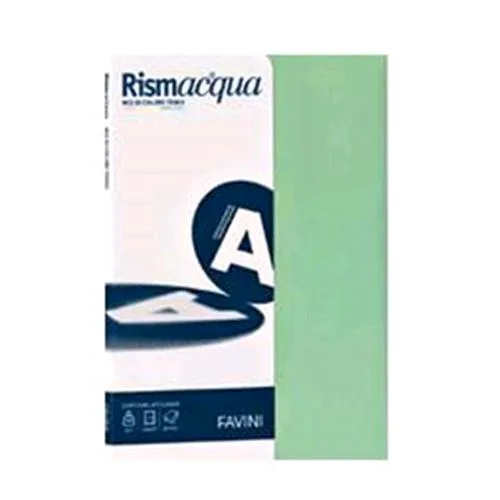 Cartotecnica Favini Rismacqua Carta A4 100 Fogli 90 g Col. Verde Chiaro 09