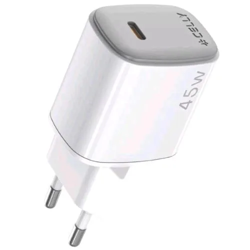 Celly Up Caricabatterie da Rete Gan 45 W USB-C Bianco