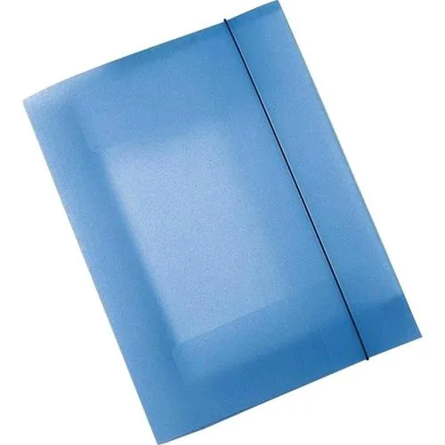 Fellowes Cartella 3 Lembi C/Elastico in PP 250X350MM Col.trasparente Blu