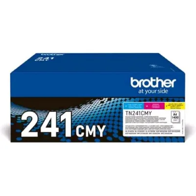 Brother TN-241CMY Toner Multipack Ciano/Magenta/Giallo per MFC-9140CDN, MFC-9330CDW, HL-3140CW, HL-3150CDW 1.400 Pagine