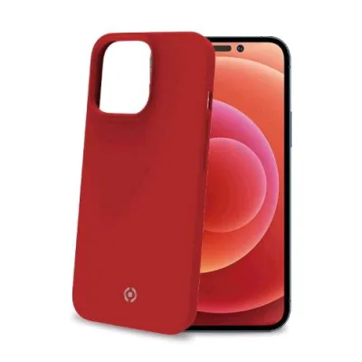 Celly Feeling Apple iPHONE 14 Pro Cover in Silicone Soft Touch Red