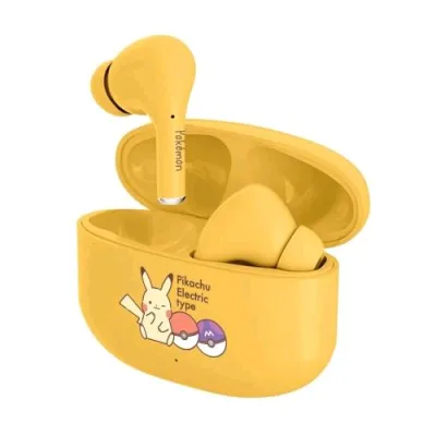 Otl PK0967 Cuffie Auricolari Wireless Bluetooth Pikachu Electric in-Ear con Custodia di Ricarica Giallo