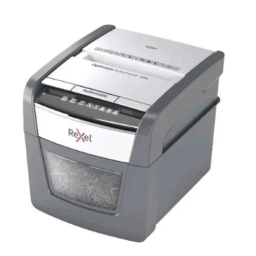 Rexel Optimum Autofeed+ 45X Distruggidocumenti a Frammento Cestino 20 l Capacita' 45 Fogli