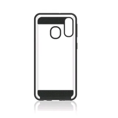 Black Rock Samsung Galaxy A20E Cover in Tpu Anti Shock Assorbion Trasparente/Nero