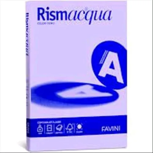 Cartotecnica Favini Rismacqua Carta A4 50 Fogli 220 g Lilla 06