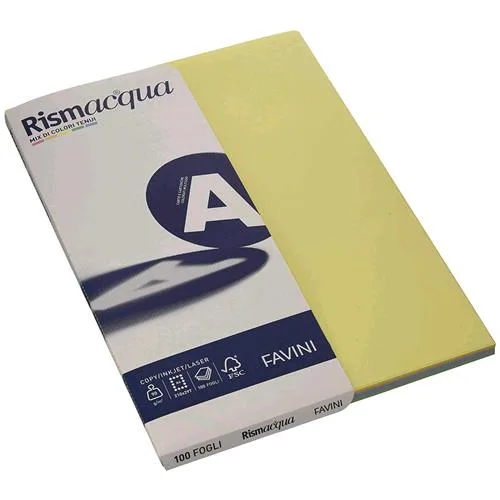 Cartotecnica Favini Rismacqua Mix Carta A4 100 Fogli 90 g Col. Col. Assortiti