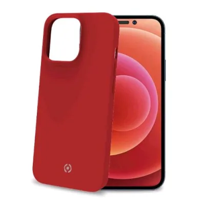 Celly Feeling Apple iPHONE 14 Pro Max Cover in Silicone Soft Touch Red