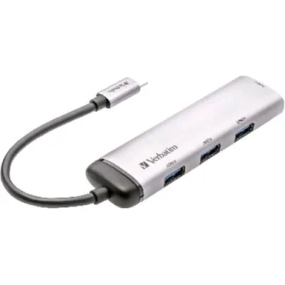 Verbatim Hub Multiporta USB-C 4-Porte USB 3.2 Gen 1 Argento