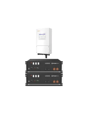 Sistema di accumulo monofase inverter 3.6kW Solis accumulo litio 9.6kWh Pylontech US5000
