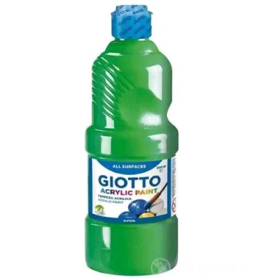 Giotto Temera Acrilica in Flacone da 500 ml Verde