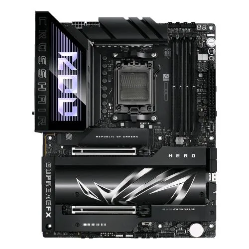 ASUS Rog Crosshair X870E Hero Wi-Fi 7 AMD X870E AM5 ATX - 4 x DDR5 - 5 x M.2 -5 x SATA III