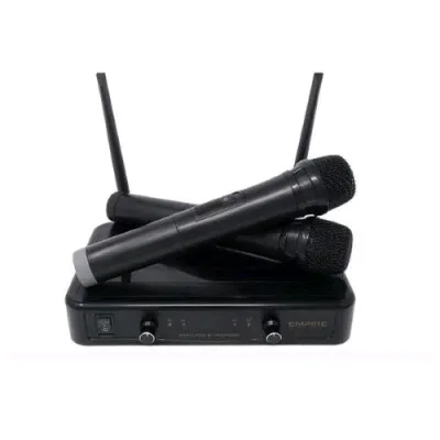 Empire Serie W-601 Radiomicrofoni con Ricevitore Wireless Uhf 30m Nero