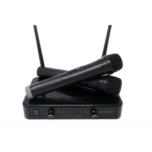 Empire Serie W-601 Radiomicrofoni con Ricevitore Wireless Uhf 30m Nero